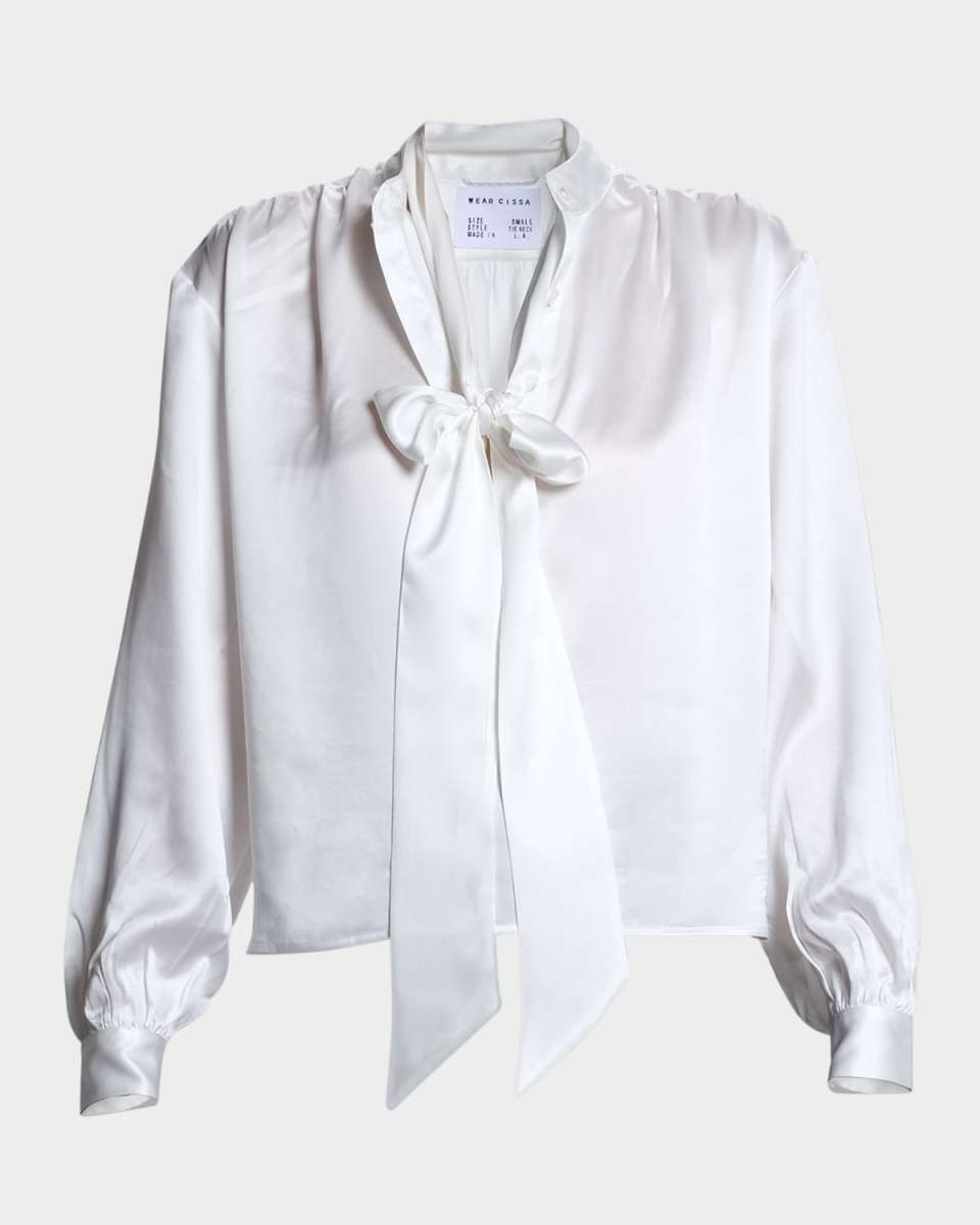 The Tie-Neck Silk Blous